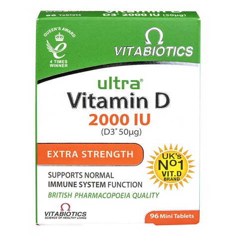 Vitabiotics Ultra Vitamin D3 2000 IU 96 Tablets