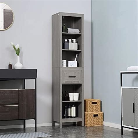 kleankin Narrow Bathroom Storage Cabinet with Drawer | Ubuy India