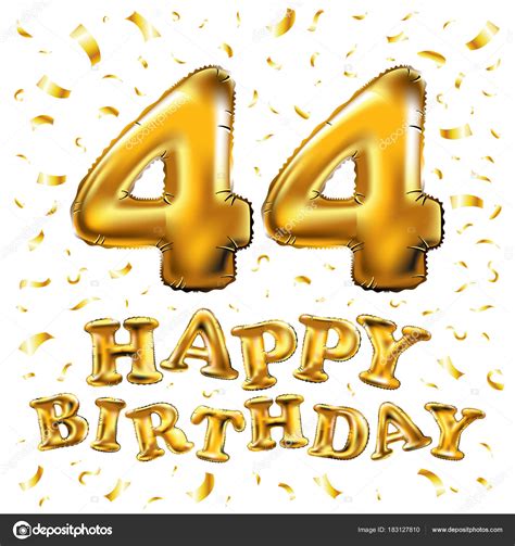 44 years anniversary happy birthday joy Royalty Free Vector