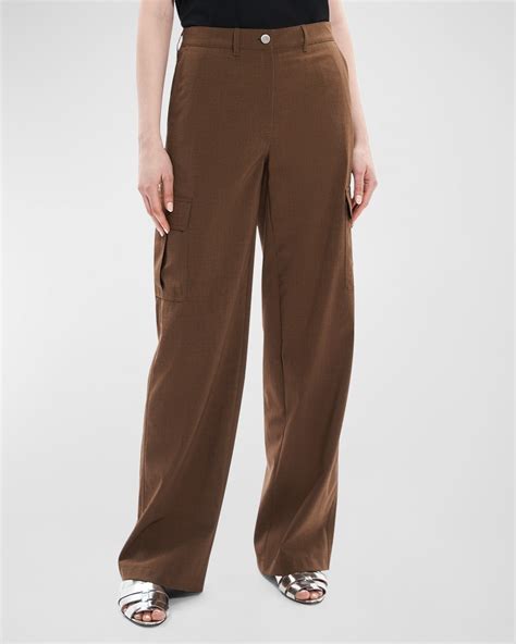 Nili Lotan Yannic Straight-Leg Cargo Pants | Neiman Marcus