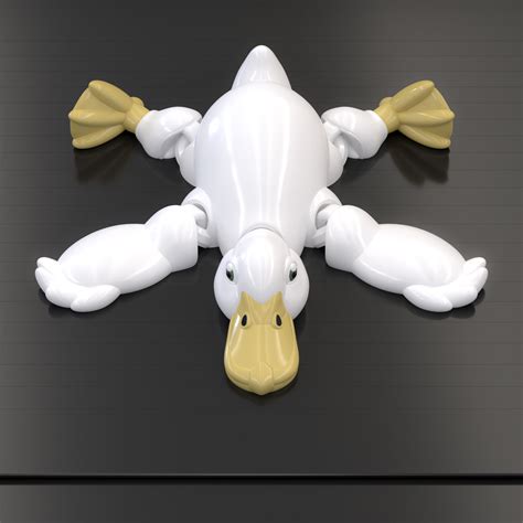 🦆 Print In Place Articulated Duck・ STL File for 3D printing・Cults
