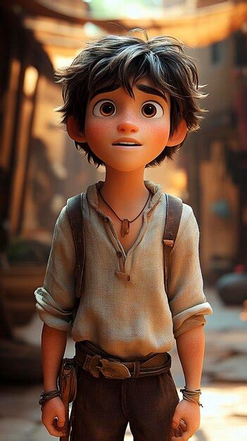 The face of a little boy with a big eyes | Premium AI-generated image