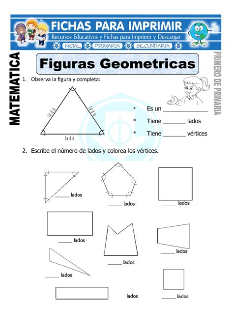 Ficha de Figuras Geométricas para Primero de Primaria - 1. Observa la ...