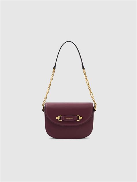 Buy Wine Alisa Shoulder Bag Online- Miraggio
