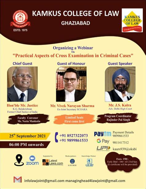 WEBINAR ON PRACTICAL ASPECT OF CROSS EXAMINATION IN CRIMINAL CASES BY ...