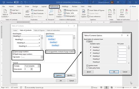 Creating Table of Content Word 的图像结果