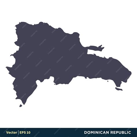 Premium Vector | Dominican republic north america countries map icon ...