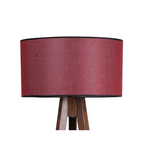Model 1 Deco Burgundy Wooden Floor Lamp 1xE17 - CristalRecord