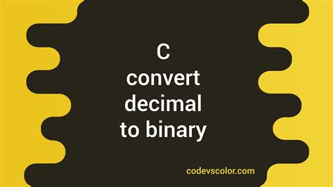 Program to Convert Given Decimal Number to Binary Number 的图像结果