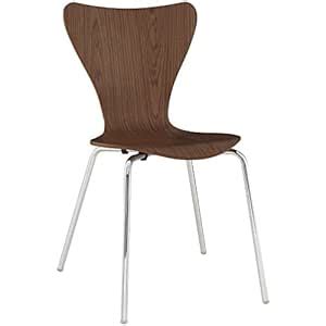 Modway Ernie Mid-Century Modern Wood Stacking Kitchen and Dining Room ...