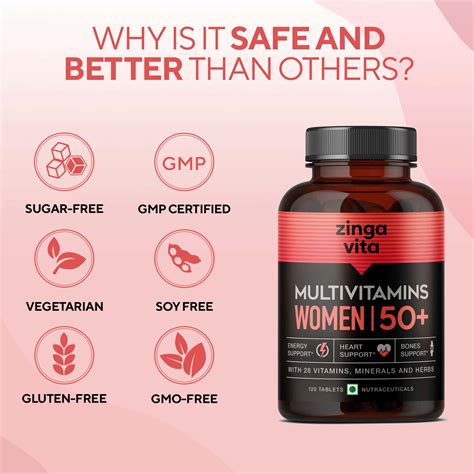 Buy ZINGAVITA MULTIVITAMIN FOR WOMEN 50+ WITH VITAMINS MINERALS & HERBS ...