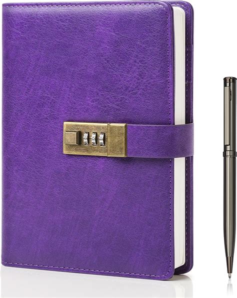 WEMATE Diary with Lock, A5 Journal with Lock 240 Pages, Locking Journal ...