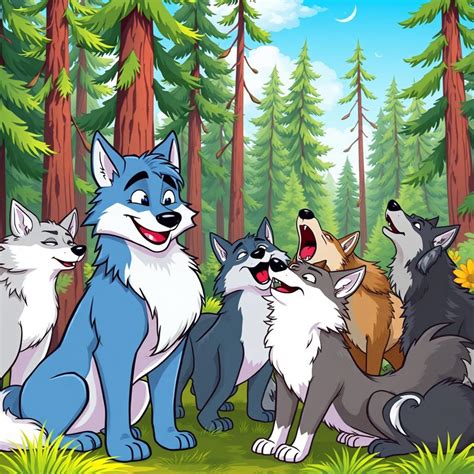 Image result for Cartoon Wolves