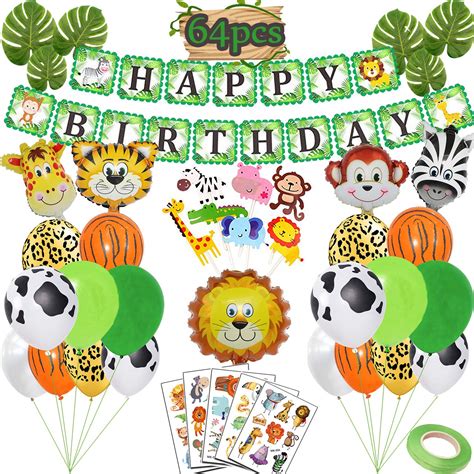 Buy Funnlot Jungle Theme Party Supplies Jungle Safari Theme Party ...