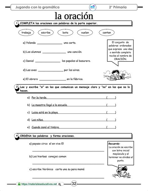 Cuaderno Ejercicios de Gramática Español 2° Primaria - Materiales ...