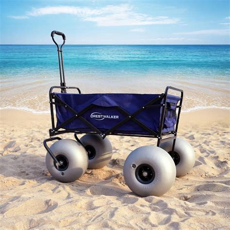 Amazon.com: CRESTWALKER Upgraded Beach Wagon with Big Wheels for Sand ...