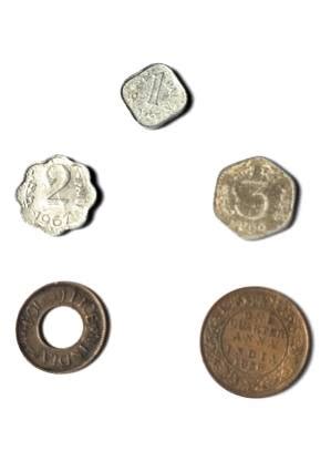 Zewelery India 5 coins pice, Rani sikka, naya paisa years will change ...
