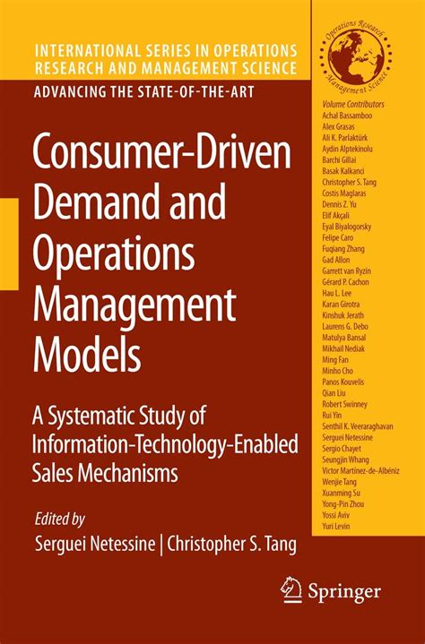 CONSUMER-DRIVEN DEMAND AND OPERATIONS MANAGEMENT MODELS: A Systematic ...