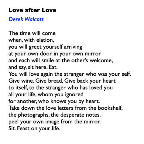 Love after Love - Derek Walcott - by aranya - Poetly