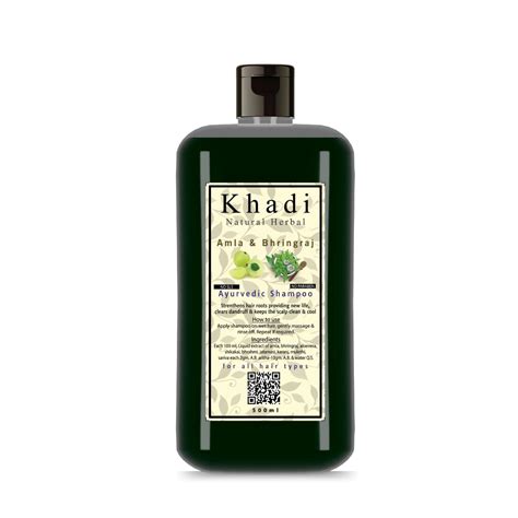 Buy Khadi Natural Herbal Amla & Bhringraj Shampoo for Men Women 500ml ...