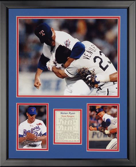 Legends Never Die Nolan Ryan Fight Framed Photo Collage, 16" x 20 ...