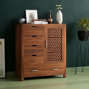 Amazon Brand - Solimo Solid Sheesham Wood Truva Sideboard Cabinet with ...