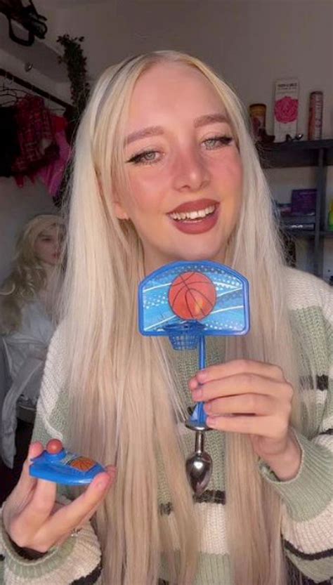 OnlyFans star confuses fans playing with mini basketball hoop attached ...