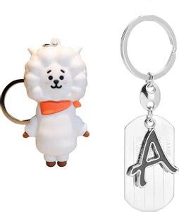 Newview RJ A BLADE ALPHABET BTS Army Characters 3D Rubber Keychain and ...