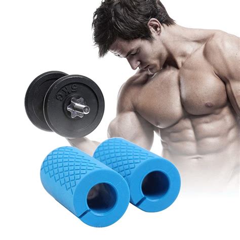 Buy Thick Bar Grips - Non-Slip Barbell Grips Silicone Rubber Dumbbell ...