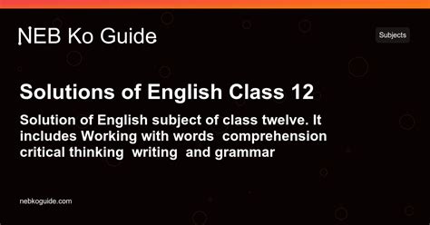 Image result for Eng Class 12