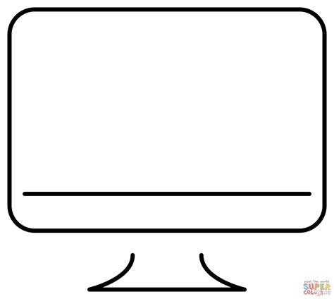 Desktop Computer Emoji coloring page | Free Printable Coloring Pages