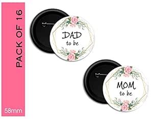 Buy Baby Shower Button Badges - Pack of 16 Online at Low Prices in ...