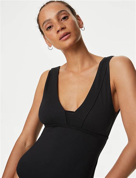 Buy Tummy Control Padded Plunge Swimsuit at Marks & Spencer