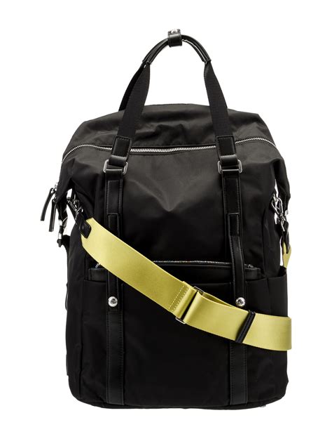 Sarah Jessica Parker Leather Trim Nylon Backpack - Black Backpacks ...