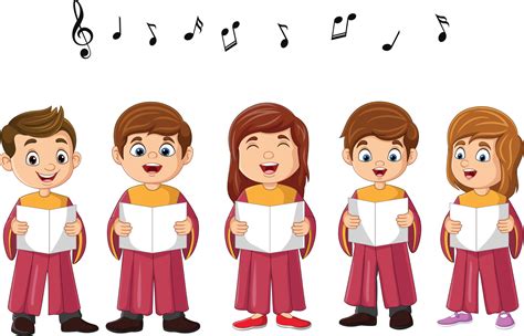 Cartoon choir children singing a song 15219490 Vector Art at Vecteezy