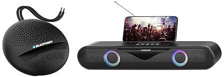 Blaupunkt SBA20 Party 20W Wireless Soundbar & BT02 Portable Wireless ...