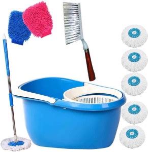 V-MOP UNBREAKABLE BUCKET-1218 Mop Set, Cleaning Brush, Glove Price in ...