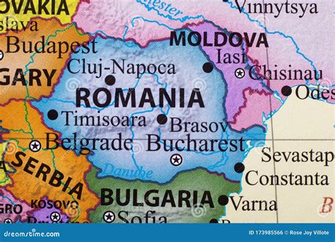 Map of Romania stock photo. Image of capital, bucharest - 173985566