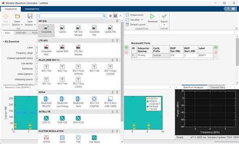 5G Waveform Tutorial 的图像结果
