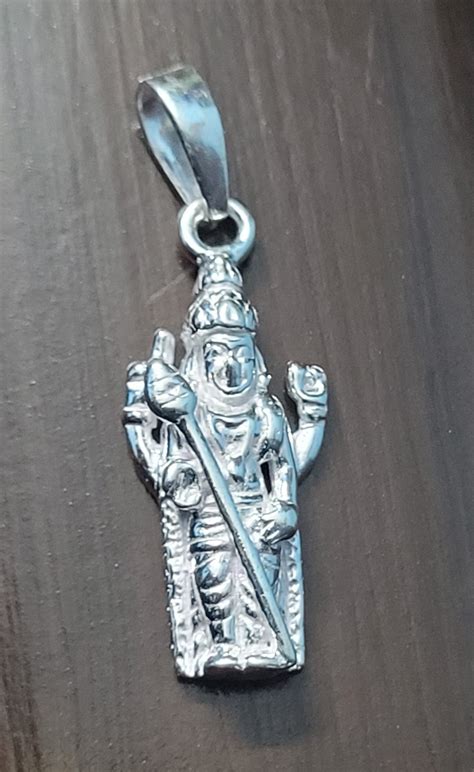 Pure Silver Murugan Pendant 925 Sterling - Lord Kartikeyan Divine Hind ...