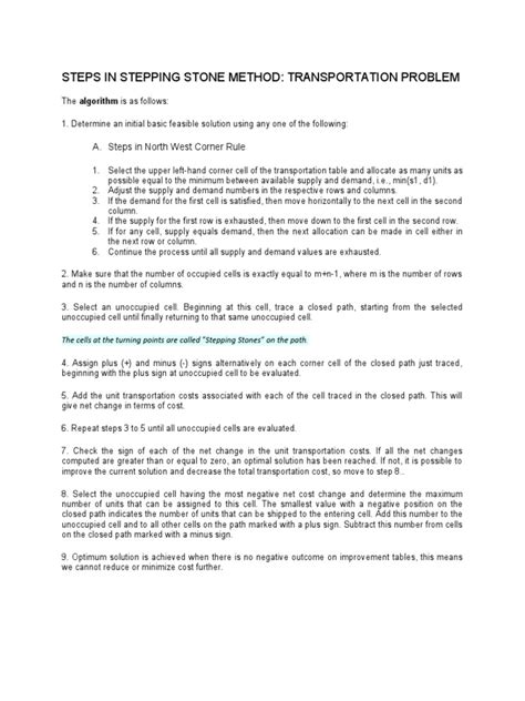 Stepping Stone Method Examples 的图像结果