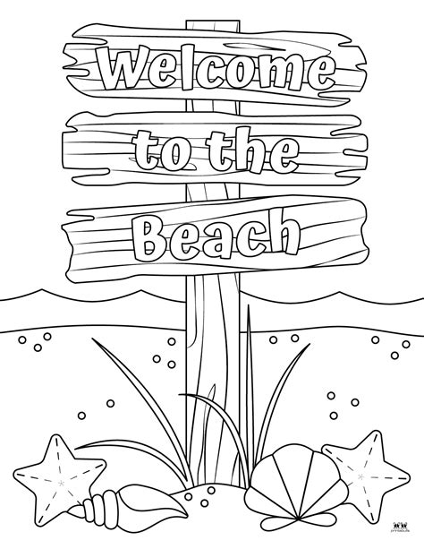 Beach Coloring Sheets Printable - UK Printable Hub