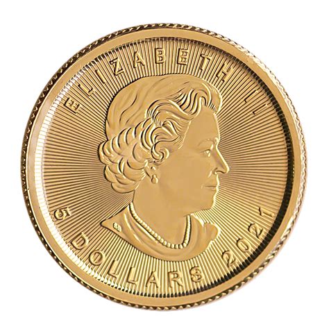 Buy 2021 1/10 oz Canadian Gold Maple Leaf Bullion Coin