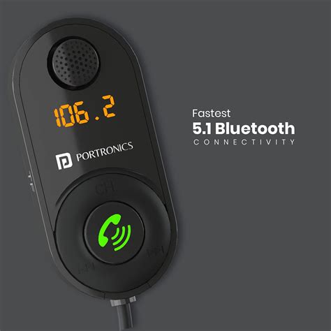 Portronics auto 17 in-car bluetooth receiver for handsfree calling ...