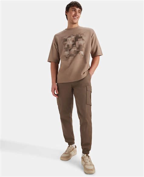 Buy Super Combed Cotton Woven Regular Fit Cargo Jogger with Seven ...
