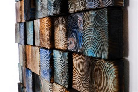 Modern Handmade Wooden Wall Art od Blue Premium & Limited Edition ...