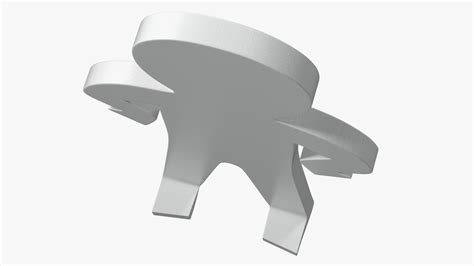 Plastic Stickman Confident Pose White 3D | 3D Molier International