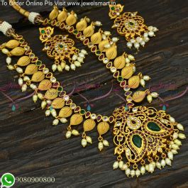 Simple Leaf Design Guttapusalu Necklace Set South Indian Jewellery ...