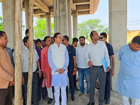 Uttarakhand CM Dhami inspects Maa Purnagiri Temple construction in Khatima
