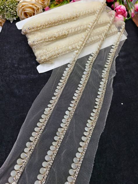 Handmade Jardoshi Work Saree Lace Border for Sarees & Dupattas – 9 Met ...